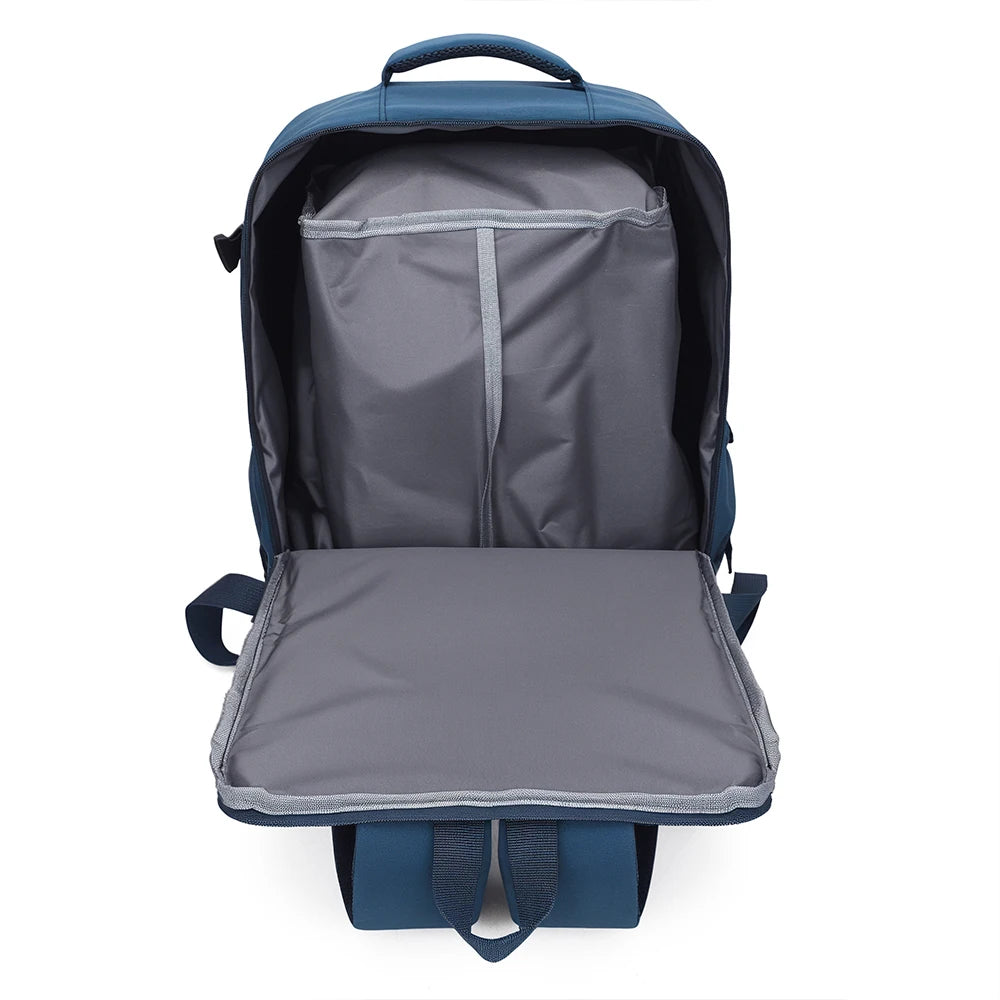 Mochila de Viaje de 25L, 180 °     Mochila para Portátil con Compartimento para Zapatos, Bolsa de Nailon Resistente para el Trabajo y Viajes
