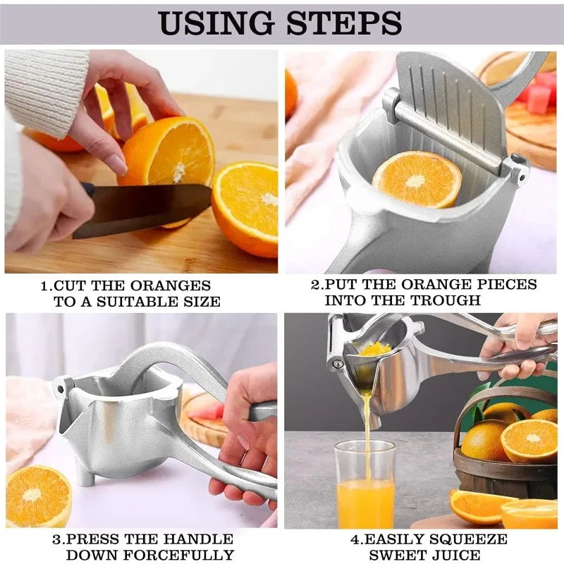 Exprimidor manual, exprimidor de jugo de fruta, herramienta extractora de exprimidor de cítricos resistente desmontable, exprimidor de aleación de metal de primera calidad