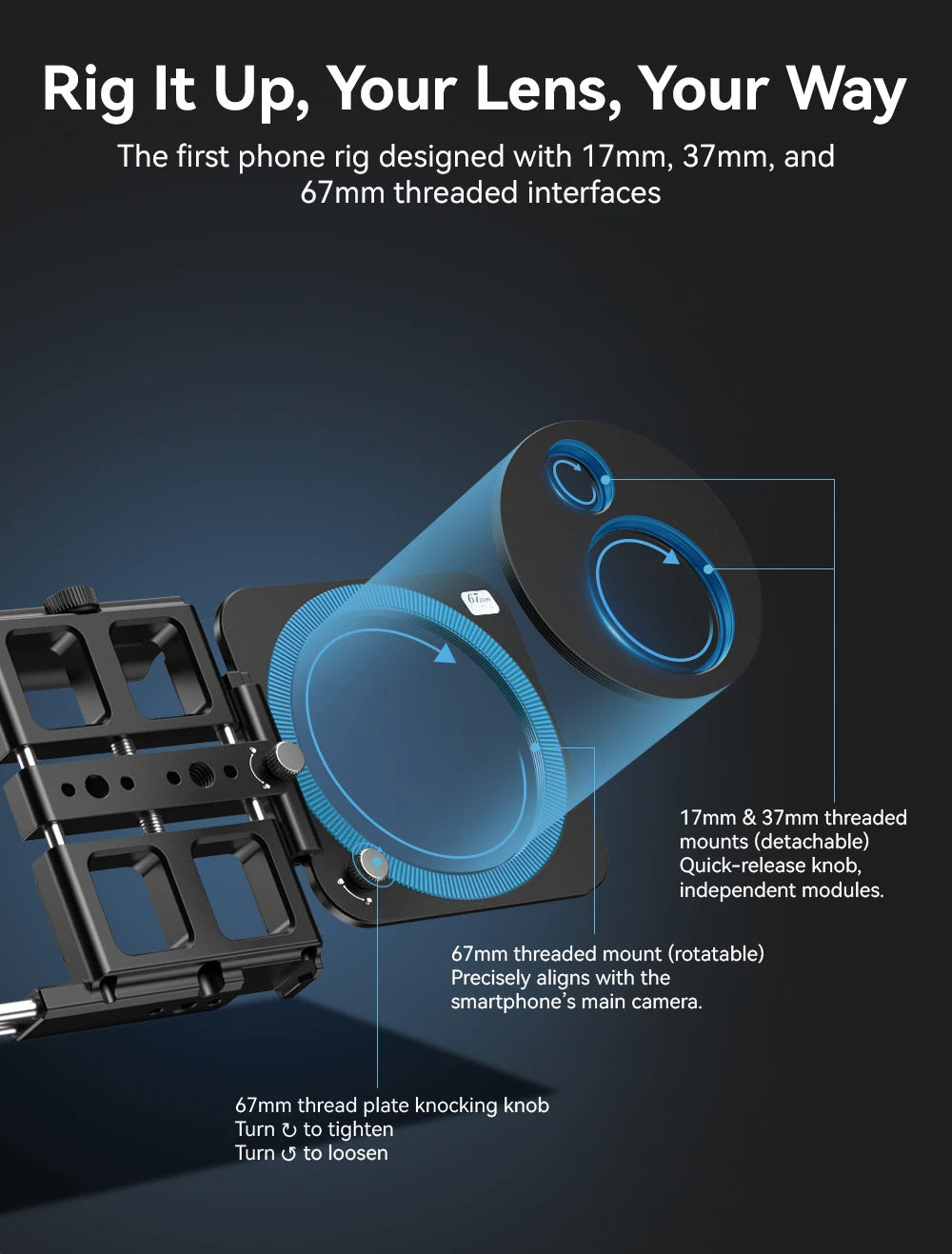 Kit de Vídeo Profesional con Jaula Estabilizadora para Smartphone