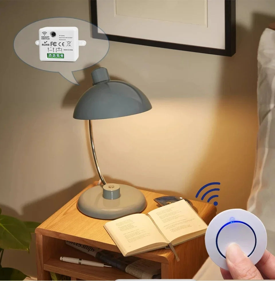 Interruptor de Luz Inalámbrico RF 433MHz con Relé