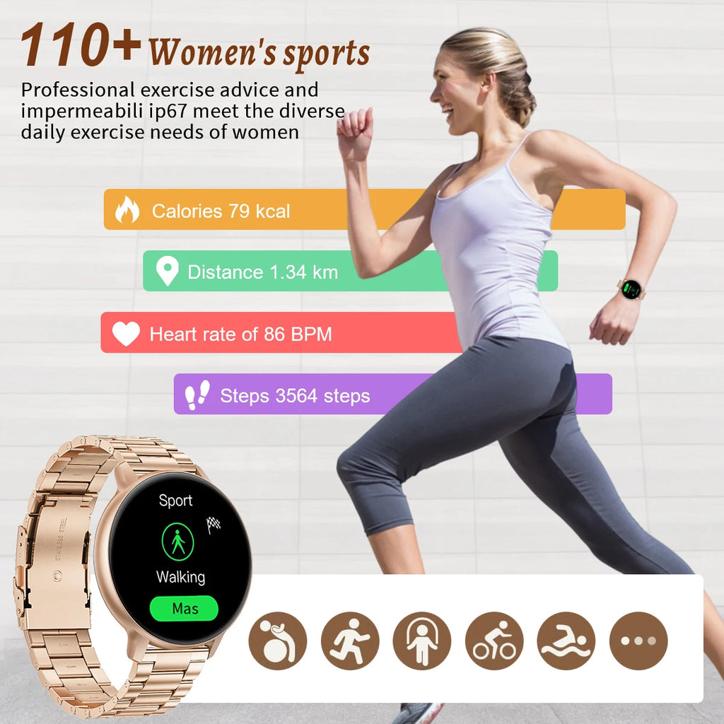 LIGE Reloj Inteligente Mujer Esfera Personalizada
