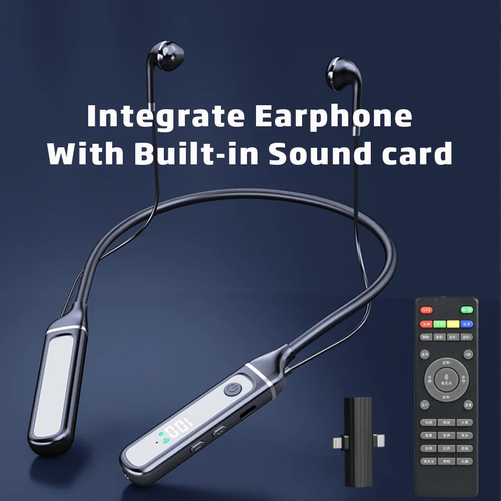 Auriculares Bluetooth 5.3 para Karaoke en Vivo con Tarjeta de Sonido