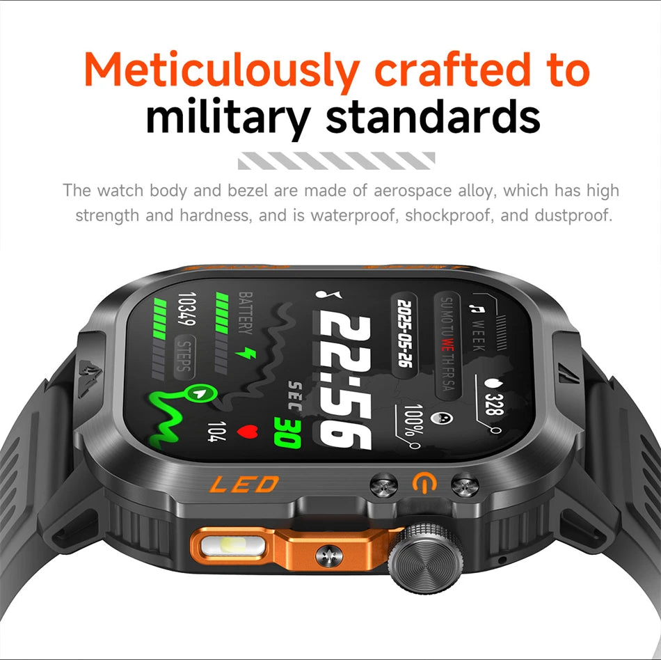 Reloj Inteligente Militar con Batería de 1200mAh
