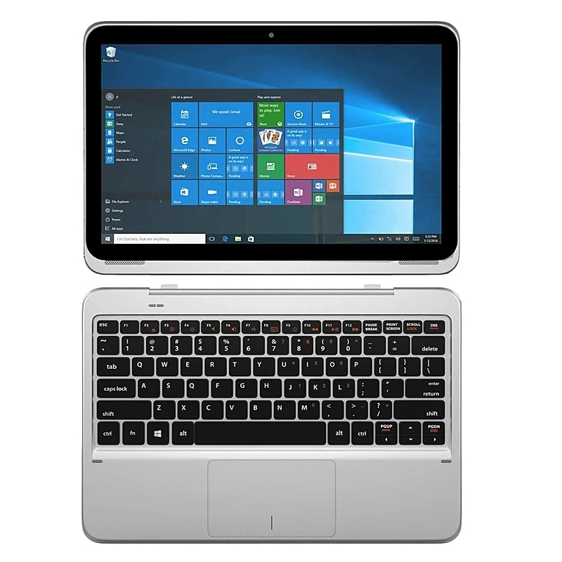 Tablet PC 2 en 1 con Windows 10, pantalla IPS de 11.6 pulgadas y resolución 1366*768, teclado acoplable, 2GB de RAM DDR, 64GB de ROM, procesador Intel Atom x5-8300 y batería de 9000mAh.
