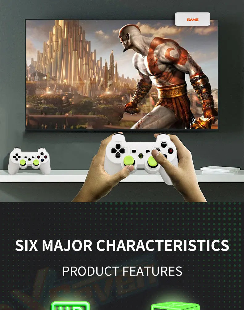 Coopreme X7 Y7 Actualizada Consola de Juegos Super TV con Salida HD, Joystick, Doble Controlador, Juegos de Lucha, Consola de Juegos PSP para el Hogar, Más de 10000 Juegos