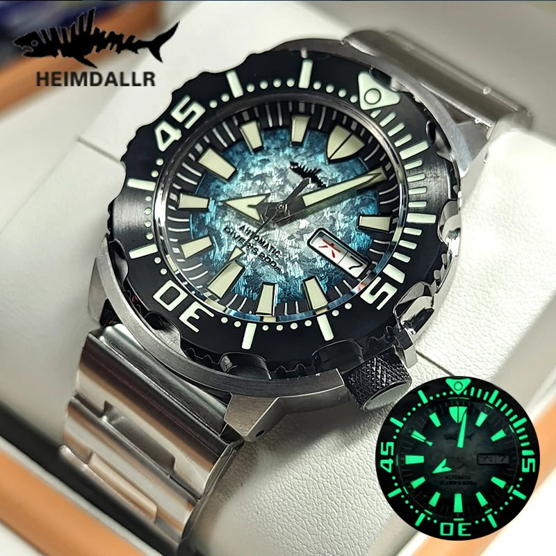 Reloj de Buceo Mecánico HEIMDALLR V2 Monster, Cristal Zafiro, NH36A, 20 Bar