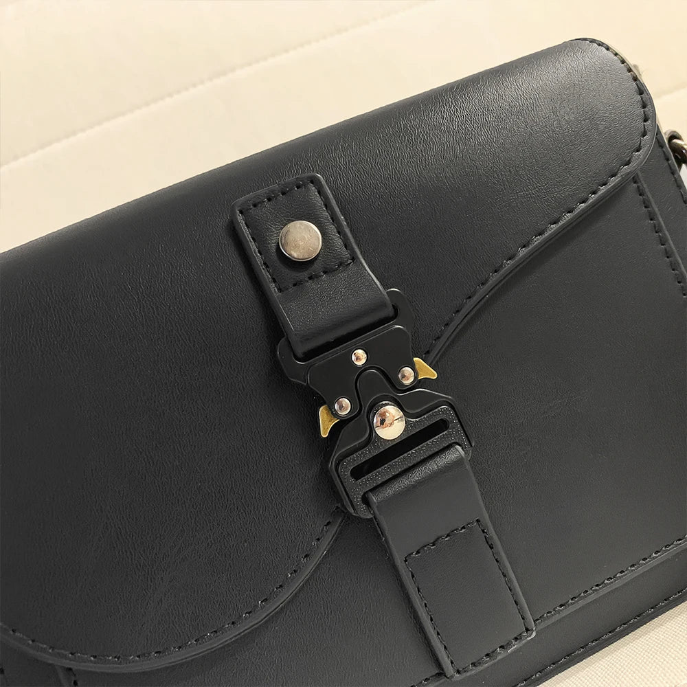 Bolso Cruzado de Cuero Genuino para Hombre, Compacto