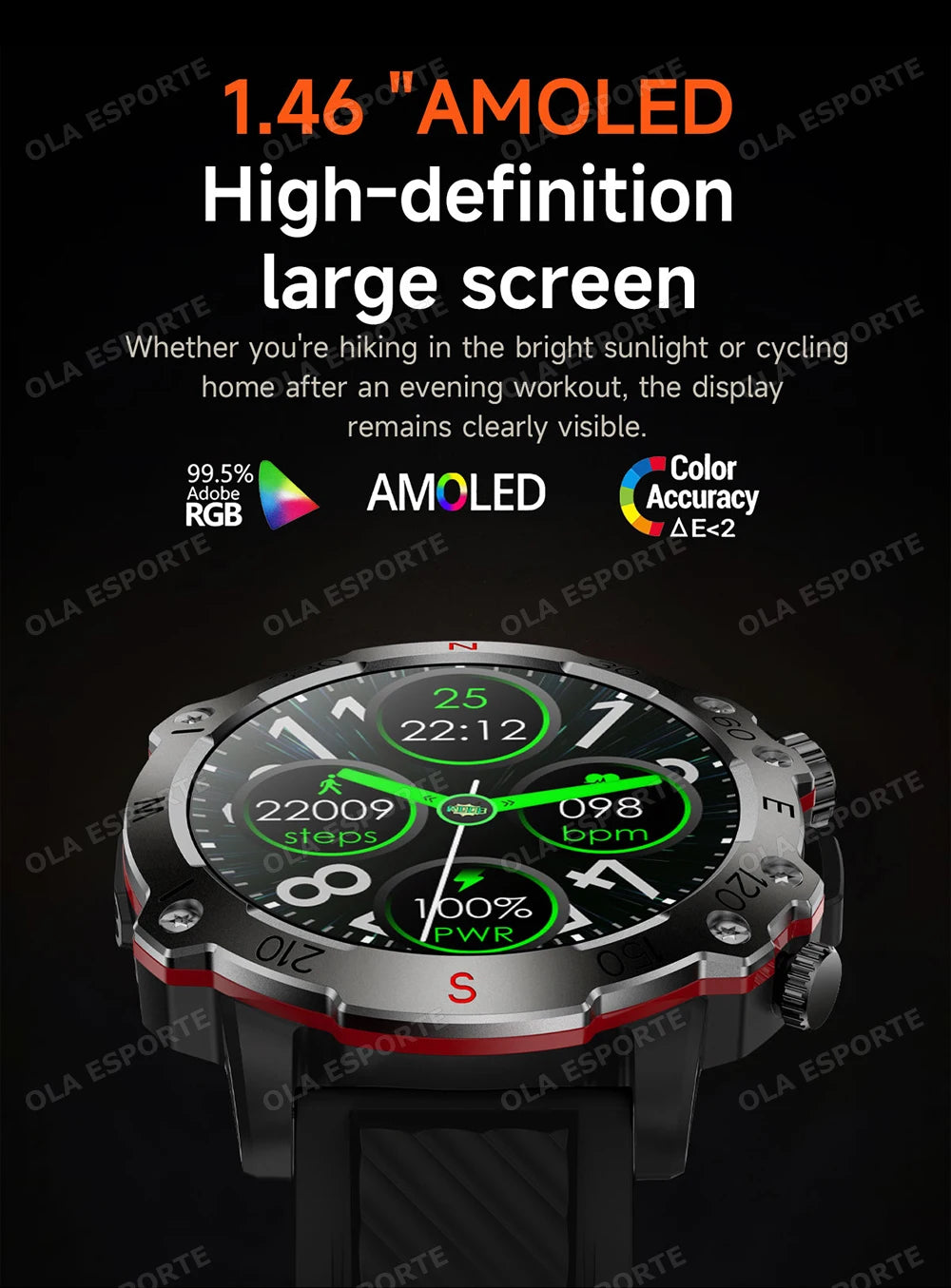 Reloj Inteligente GPS Doble Banda GNSS Militar