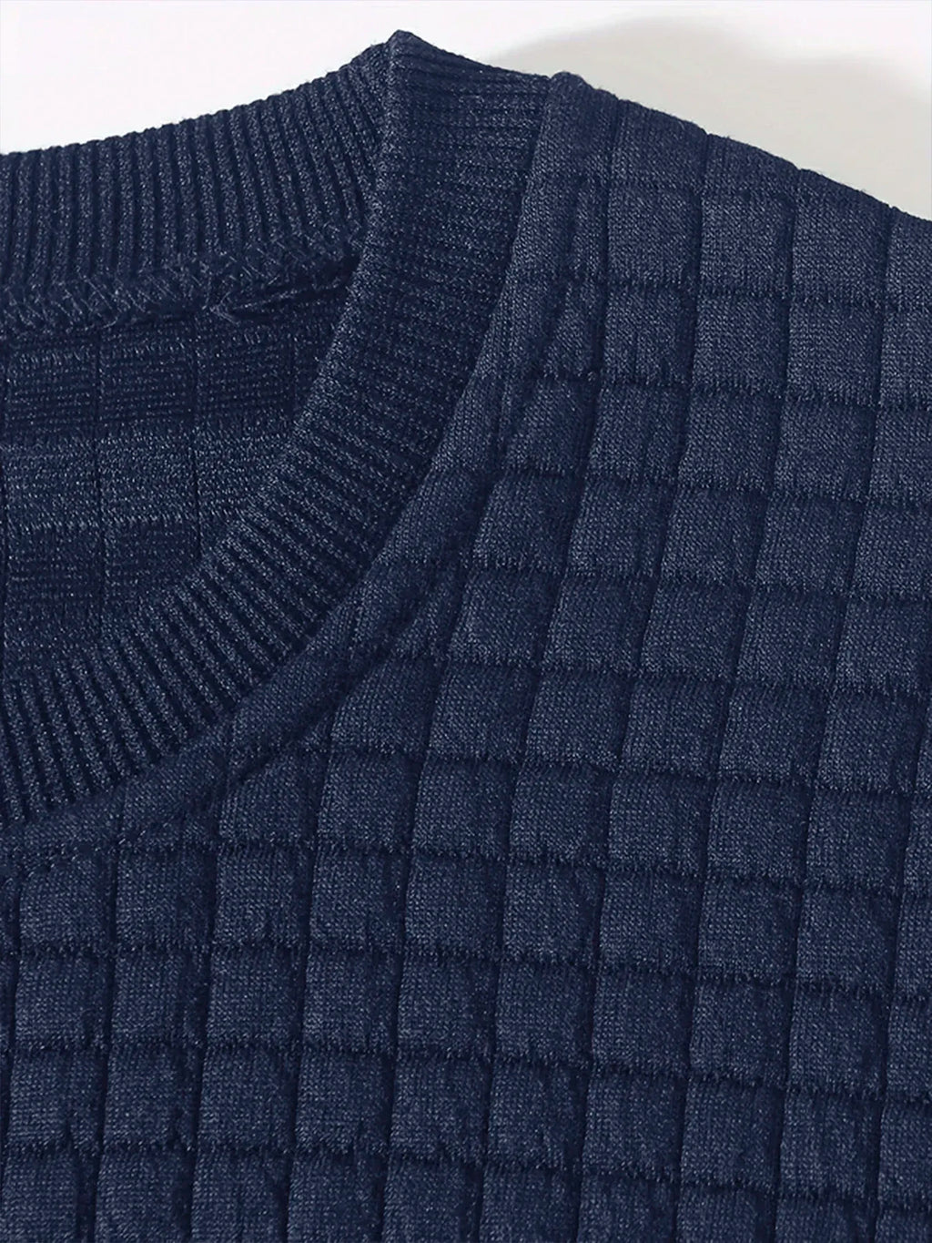Suéter Jacquard de Cuello Redondo para Hombre - Manga Larga