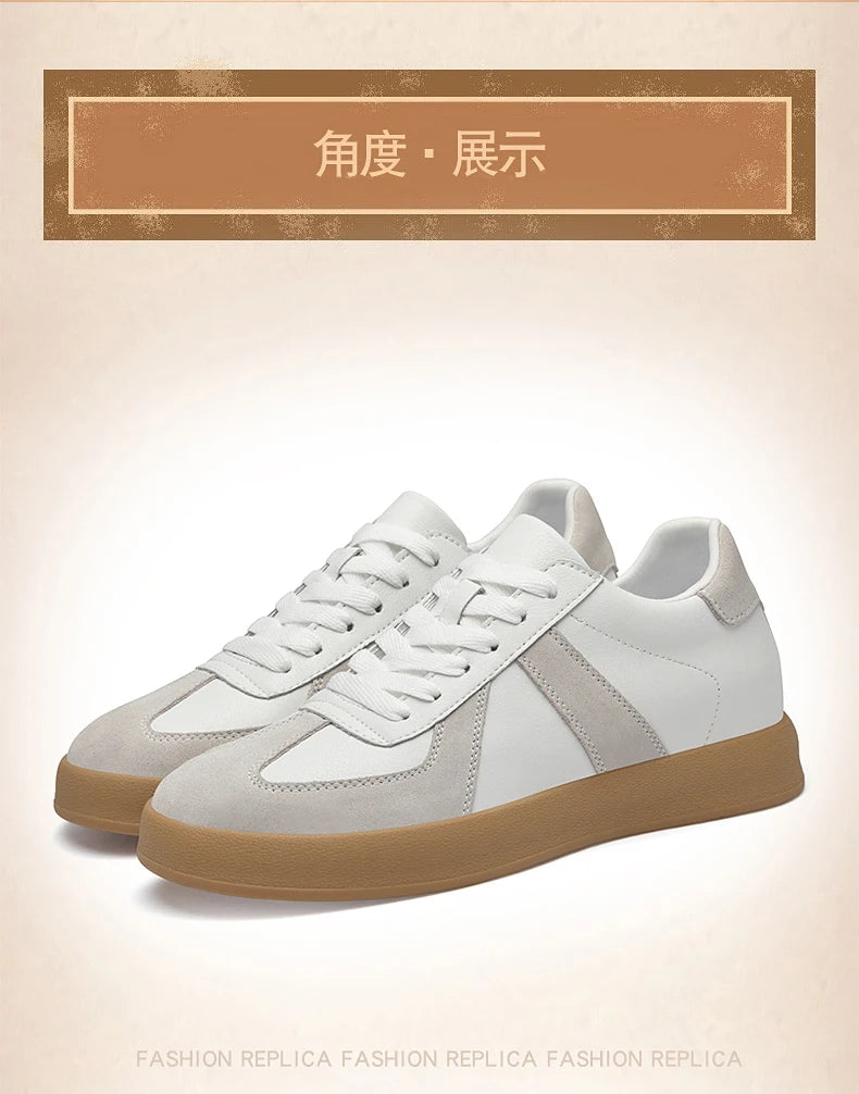 Zapatos invisibles con aumento de altura, zapatos de entrenamiento moral de 8cm, zapatillas informales transpirables de verano con aumento de altura interior para hombre, zapatos Forrest Gump versátiles Retro de cuero genuin