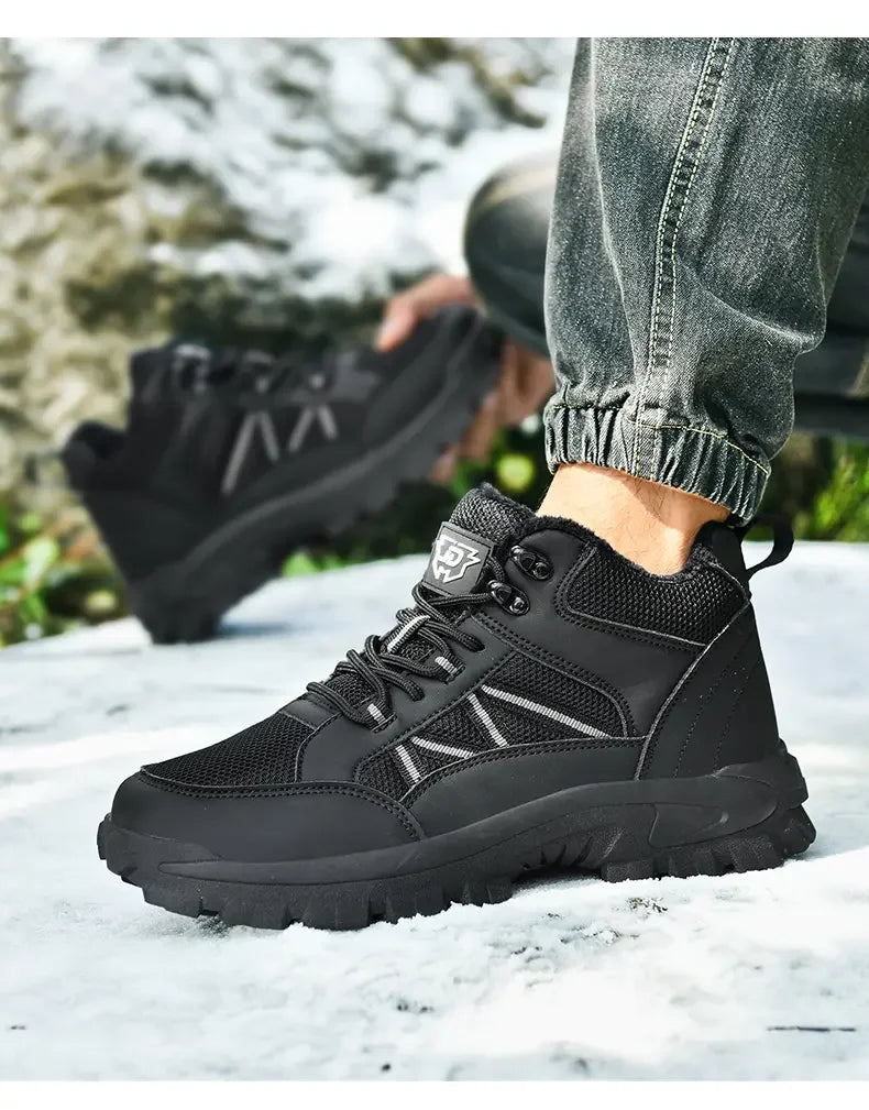 Botas de senderismo forradas para hombre con suela antideslizante y resistente
