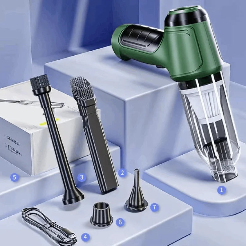 Mini Aspiradora de Coche Inalámbrica con Soplador