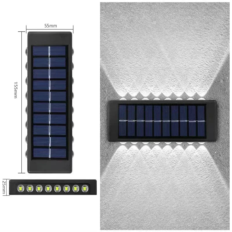Lámpara Solar de Pared Impermeable para Jardín y Exterior