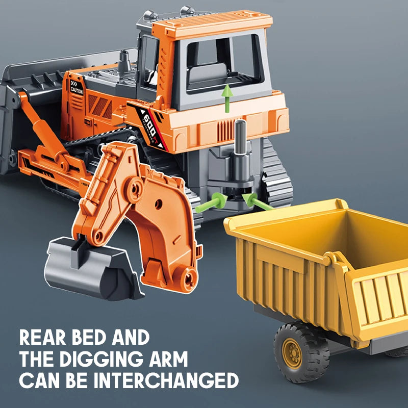 Set de Vehículos de Ingeniería Diecast para Niños 1:24