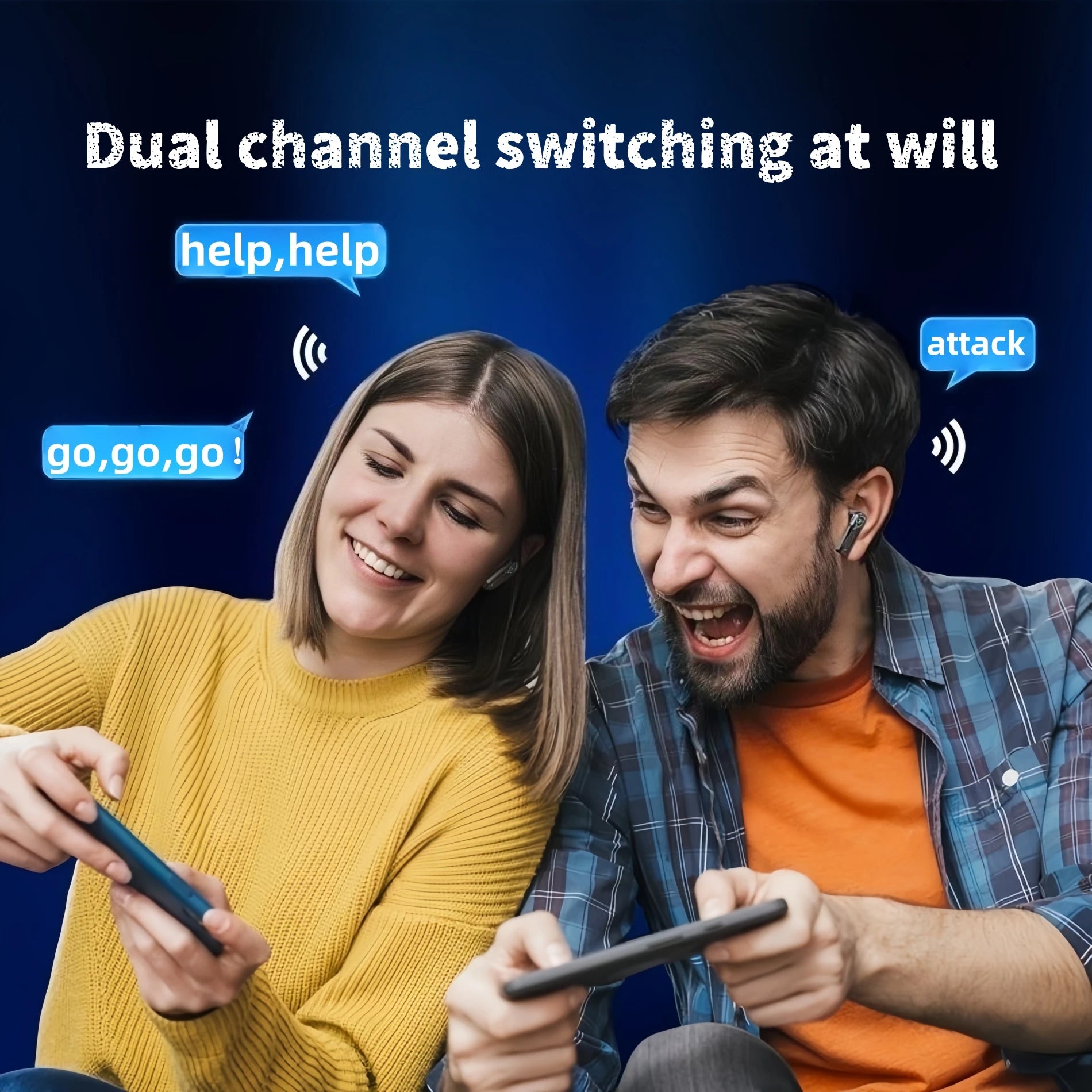 Auriculares inalámbricos Bluetooth 5,3, auriculares de baja latencia, llamadas HD, modo dual para juegos