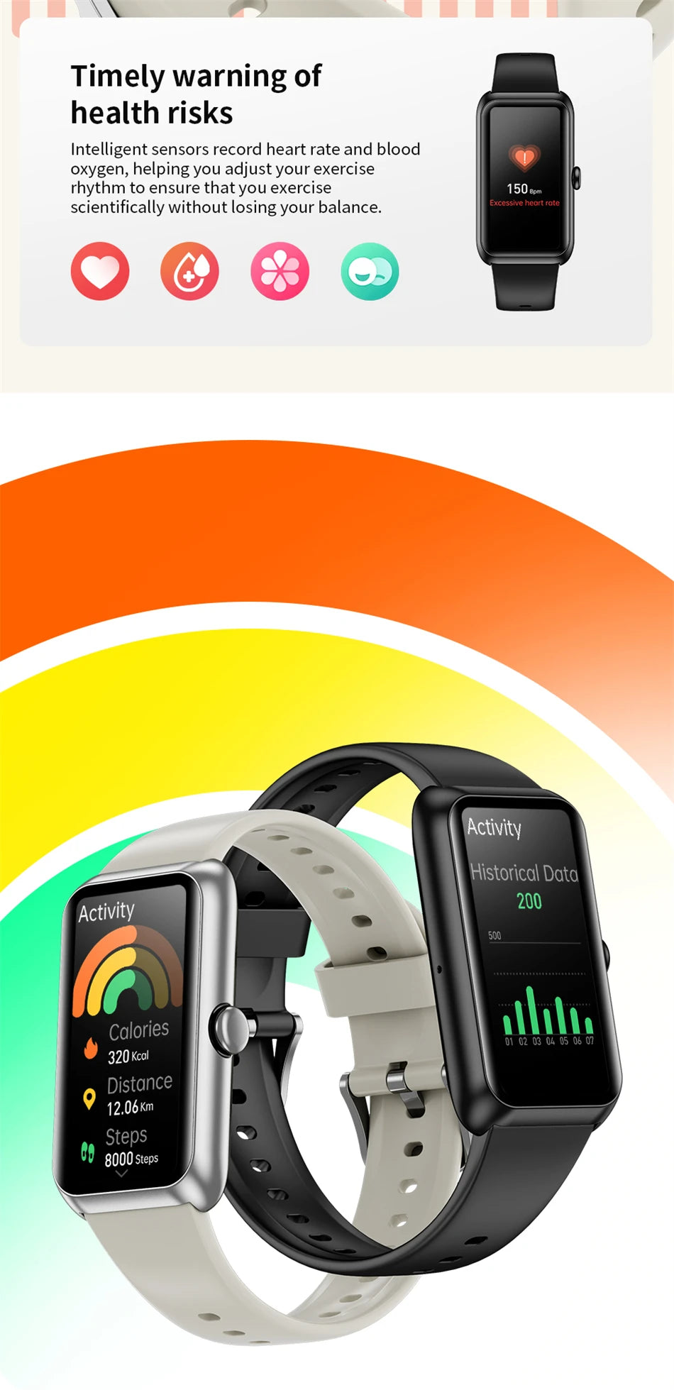Smartwatch LIGE con pantalla táctil 1.47 pulgadas y 100+ modos deportivos