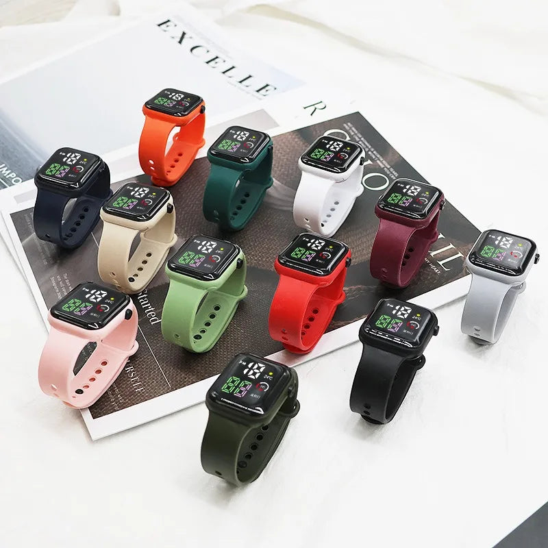 Reloj Deportivo Digital LED Luminoso para Niños