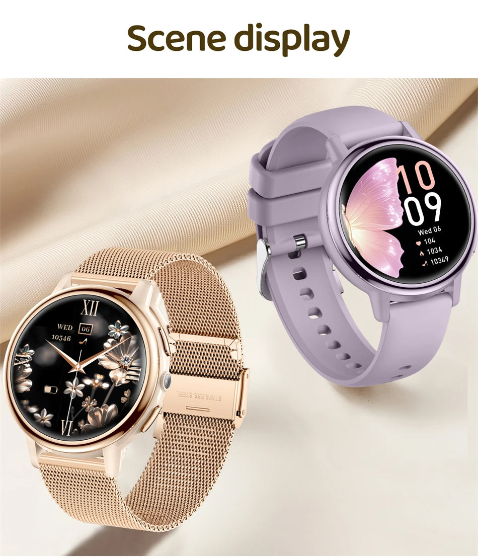 Reloj inteligente LIGE para mujer con pantalla AMOLED y llamadas Bluetooth