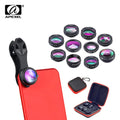 Kit 10 en 1 de Lentes APEXEL para Cámara de Teléfono Inteligente