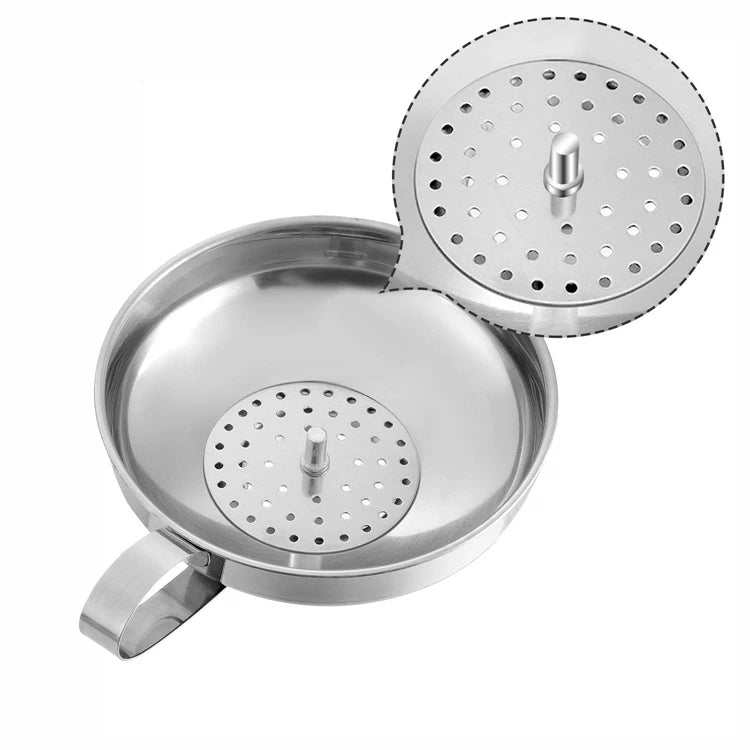 LMETJMA Embudo para enlatar, embudos metálicos grandes para cocina, para llenar tarros Mason, embudos de boca ancha de acero inoxidable, utensilios de cocina