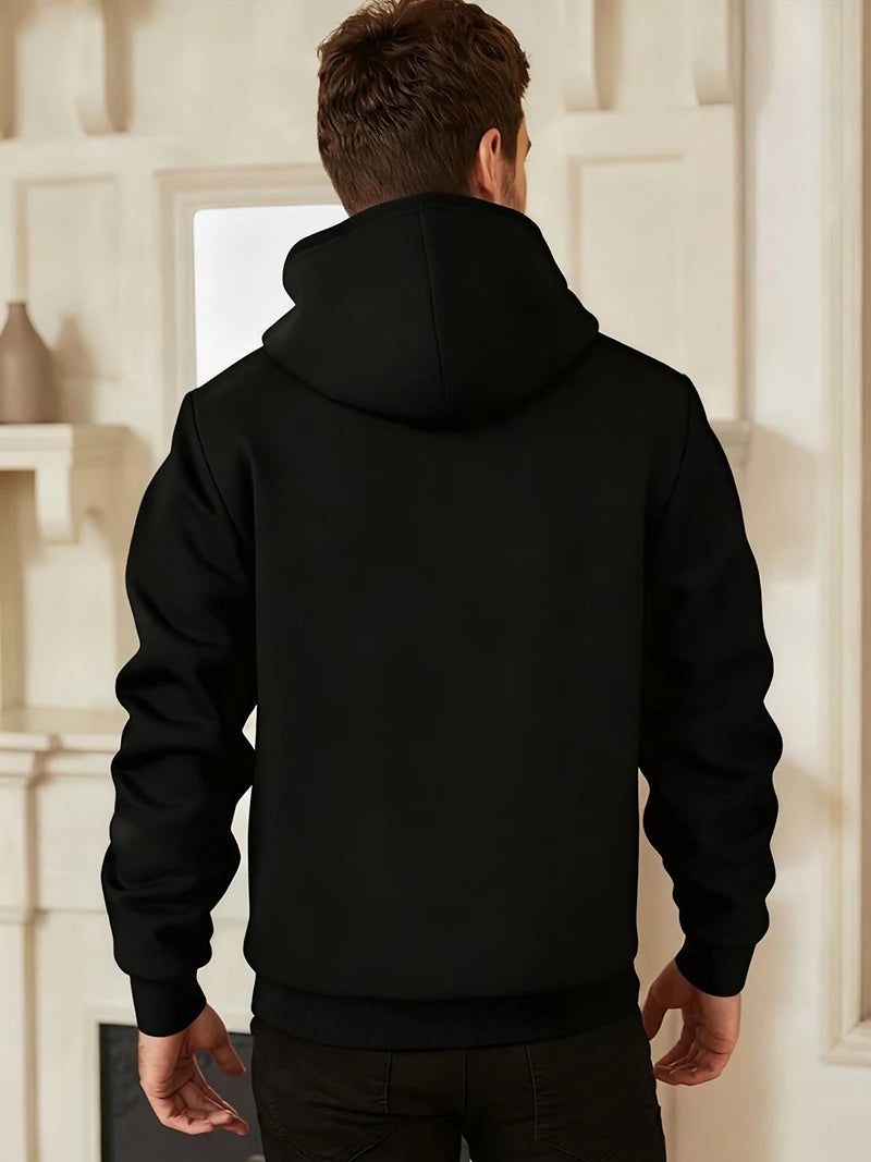 Chaqueta de Invierno con Forro Sherpa y Capucha para Hombre