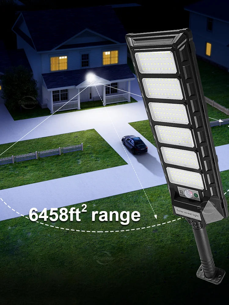 Lámpara Solar LED para Jardín con Sensor de Movimiento IP65
