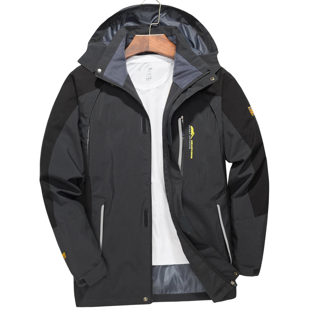 Chaqueta de Senderismo Impermeable para Hombre, Cortavientos, Outdoor