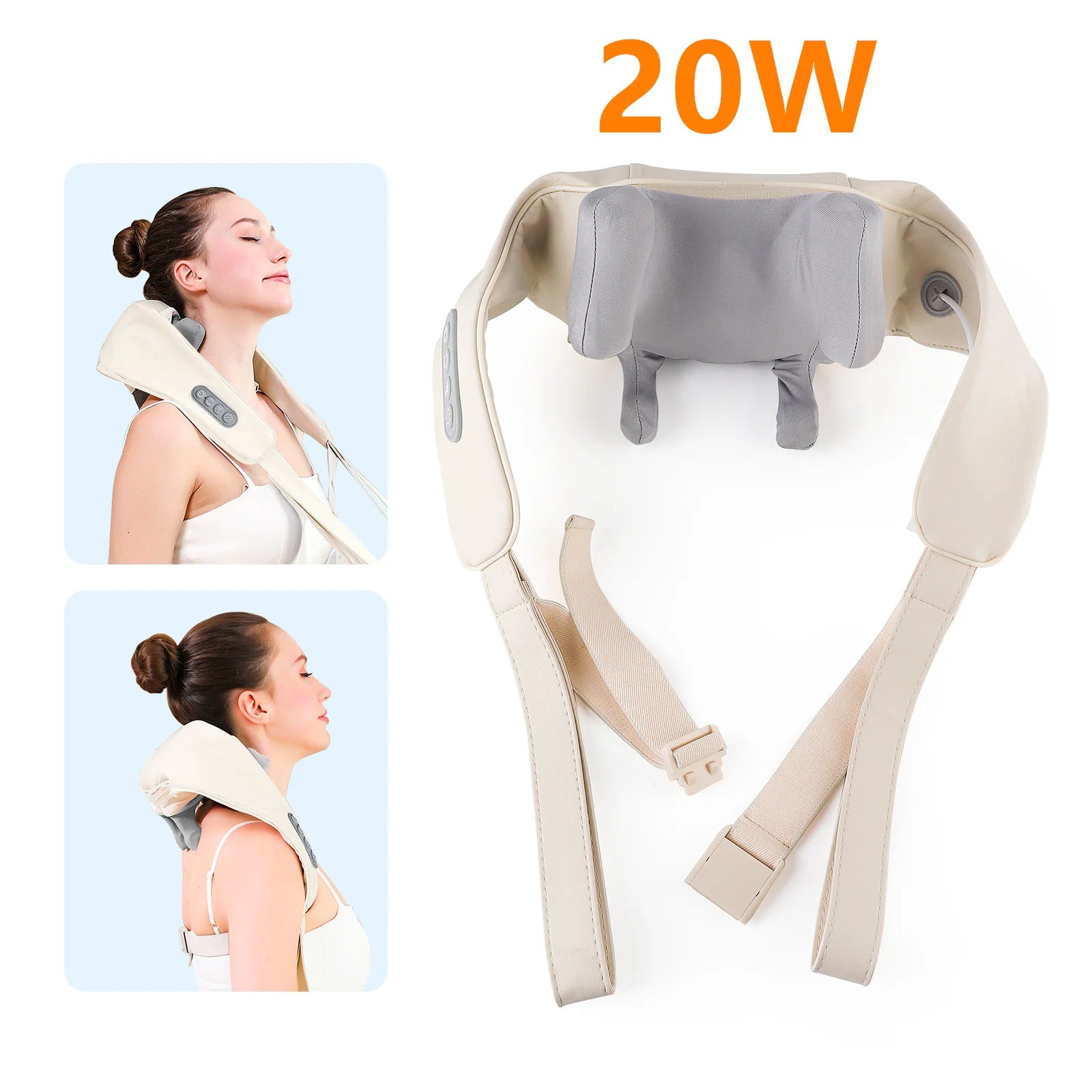 Masajeador Inalámbrico de Cuello y Hombros 26W con Motor