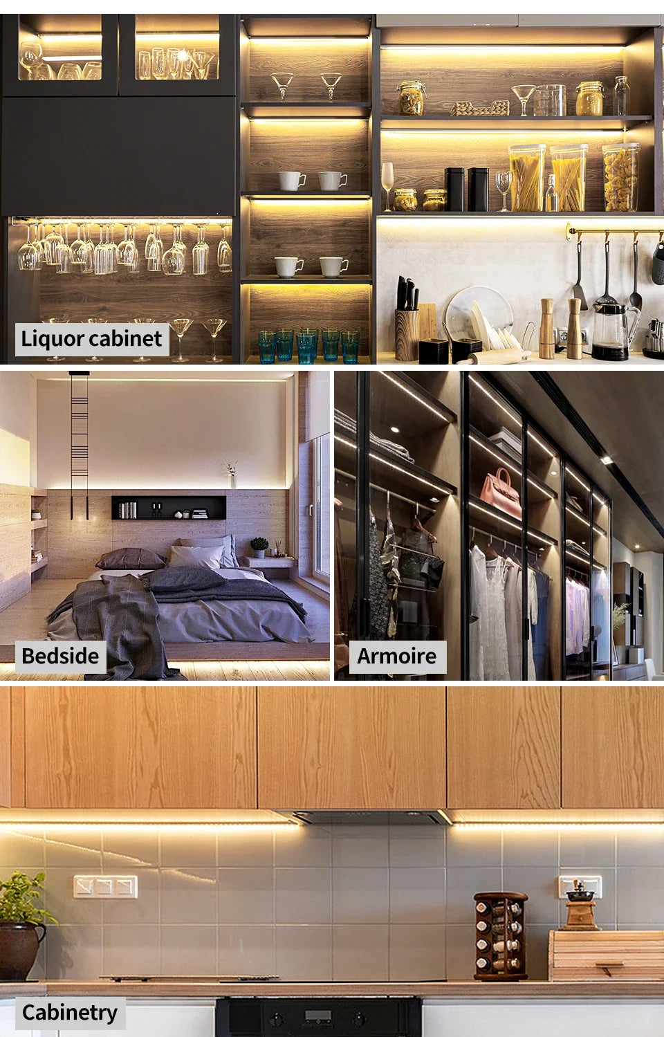 Tira LED para Gabinete con Sensor de Movimiento USB