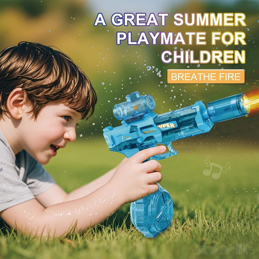 Pistola de Agua Eléctrica con LED para Adultos y Niños Gran Alcance