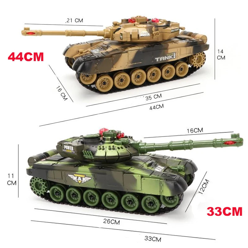 Tanque RC Grande 44cm Control Remoto Simulación Militar