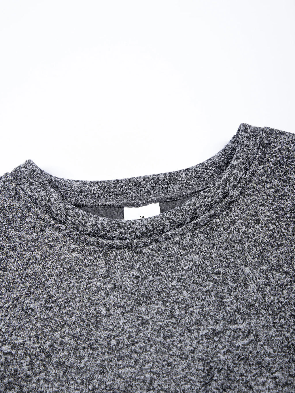 Suéter de punto para hombre, cuello redondo, colores sólidos