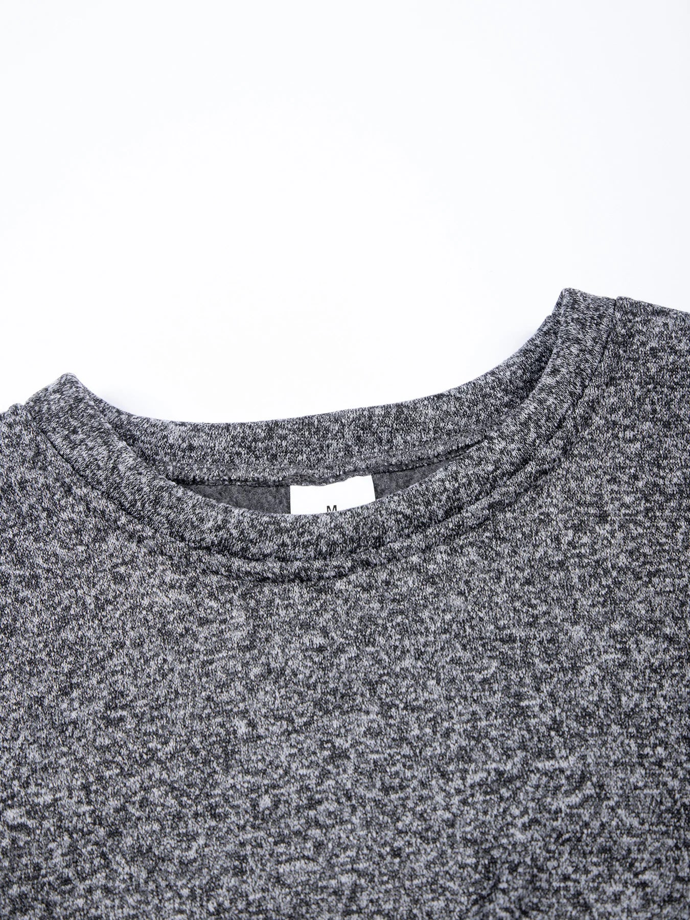 Suéter de punto para hombre, cuello redondo, colores sólidos