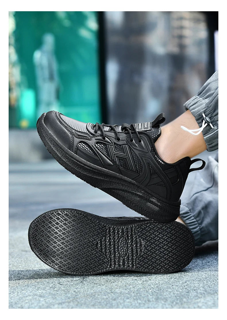 Zapatos de Chef de Hotel para las cuatro estaciones, transpirables, ligeros, antideslizantes, impermeables, a prueba de aceite, zapatos de trabajo de cocina, calzado deportivo informal para exteriores para hombre