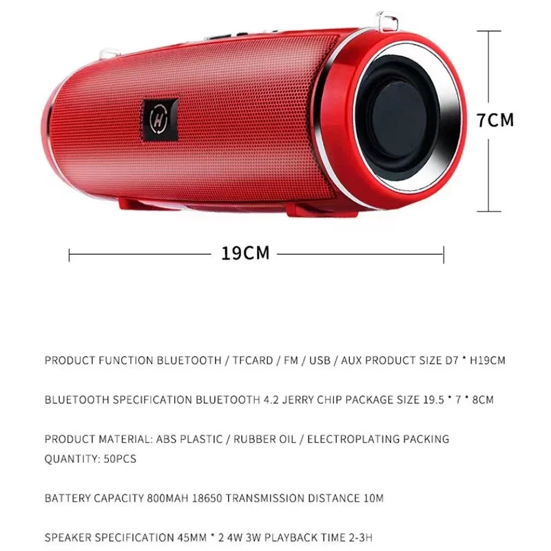 Altavoz Bluetooth Portátil 200W IPX7 Resistente al Agua con Radio FM