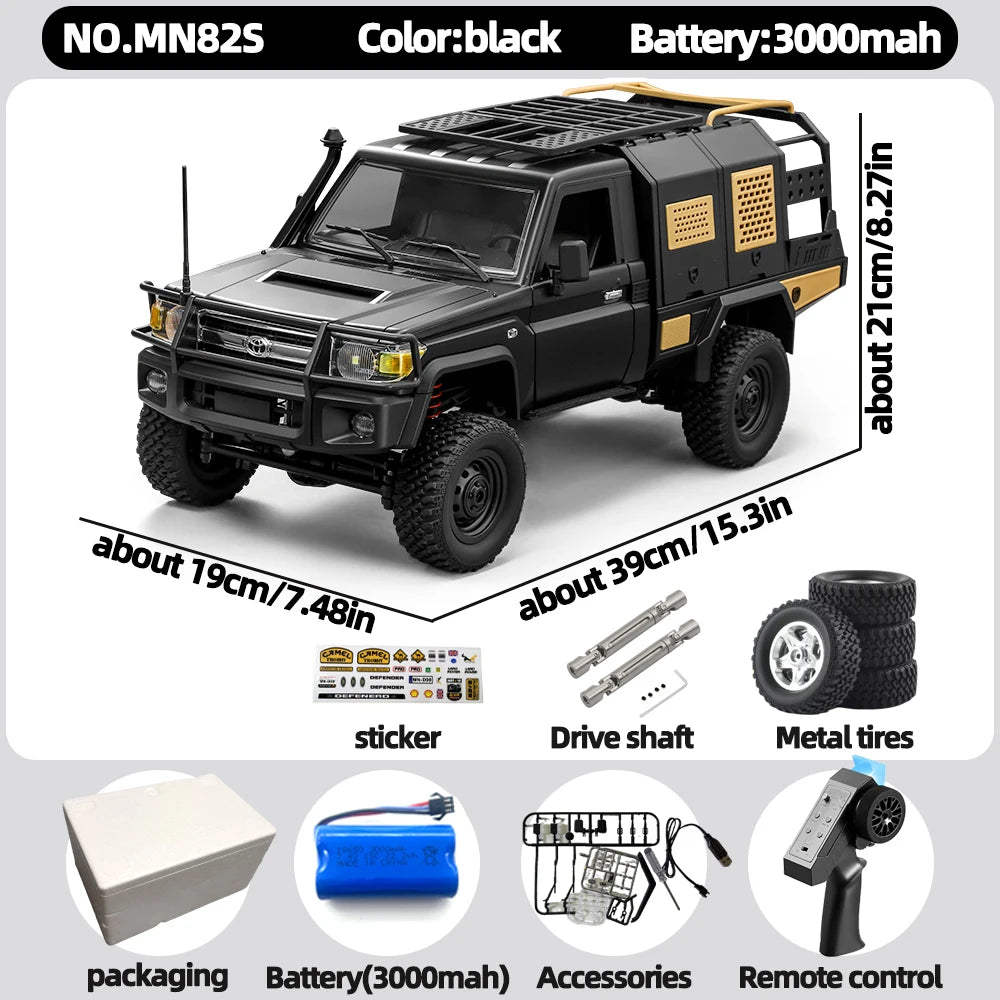 Camioneta RC 1/12 4WD, Simulación LC79, Todoterreno para Escalada