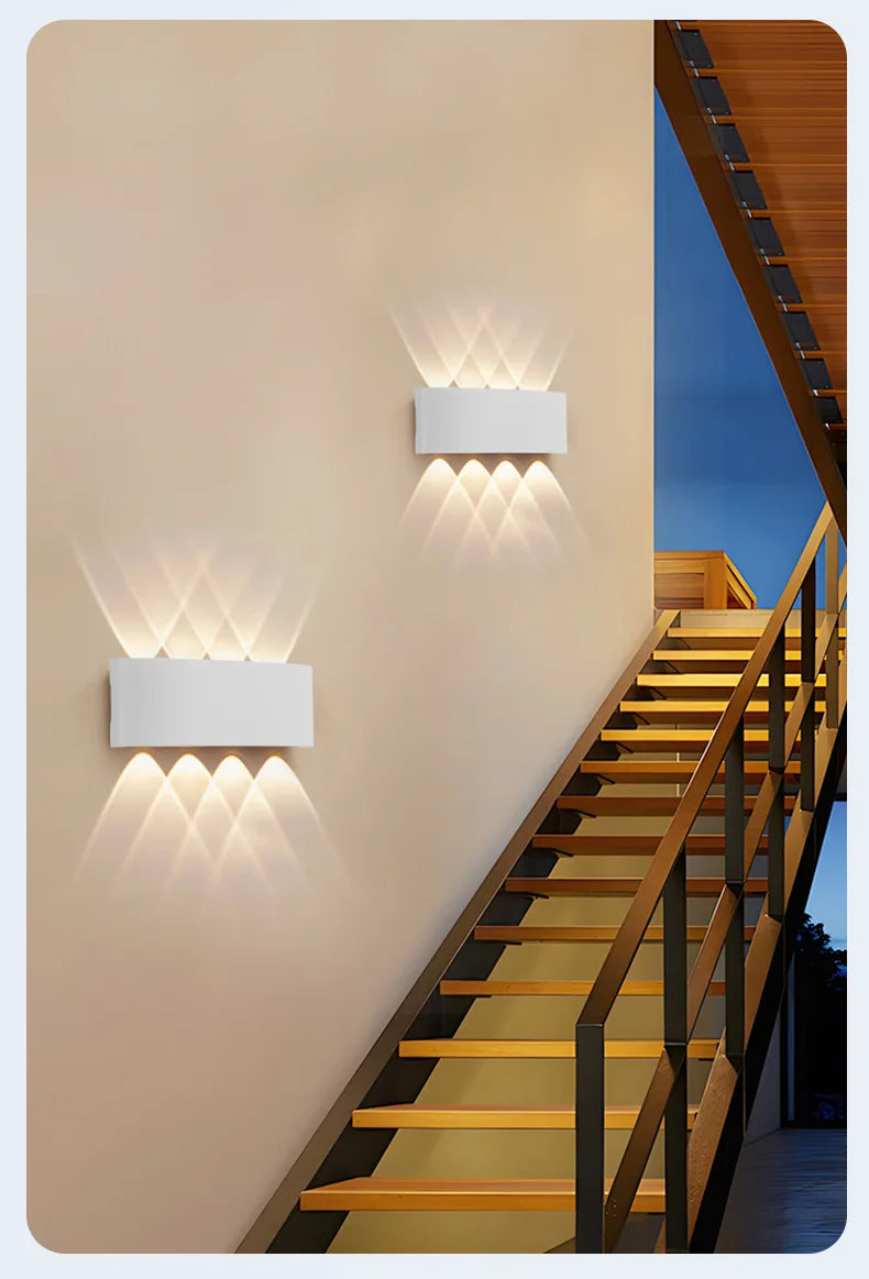Lámpara de Pared LED Exterior IP65 Impermeable Moderna para Hogar