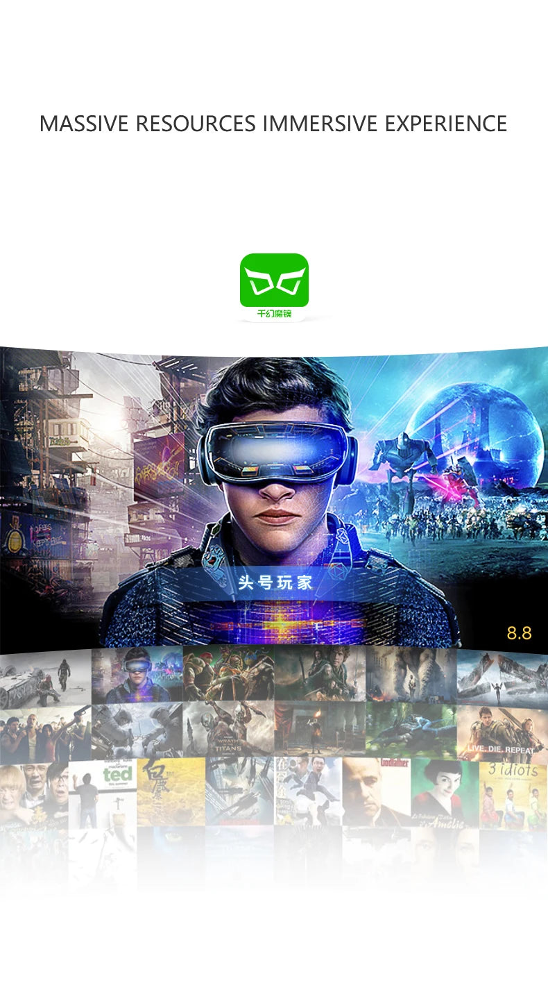Gafas de realidad Virtual 3D VR, dispositivos de auriculares, lentes de casco, gafas inteligentes para teléfonos inteligentes, teléfono móvil, juego de visor Viar