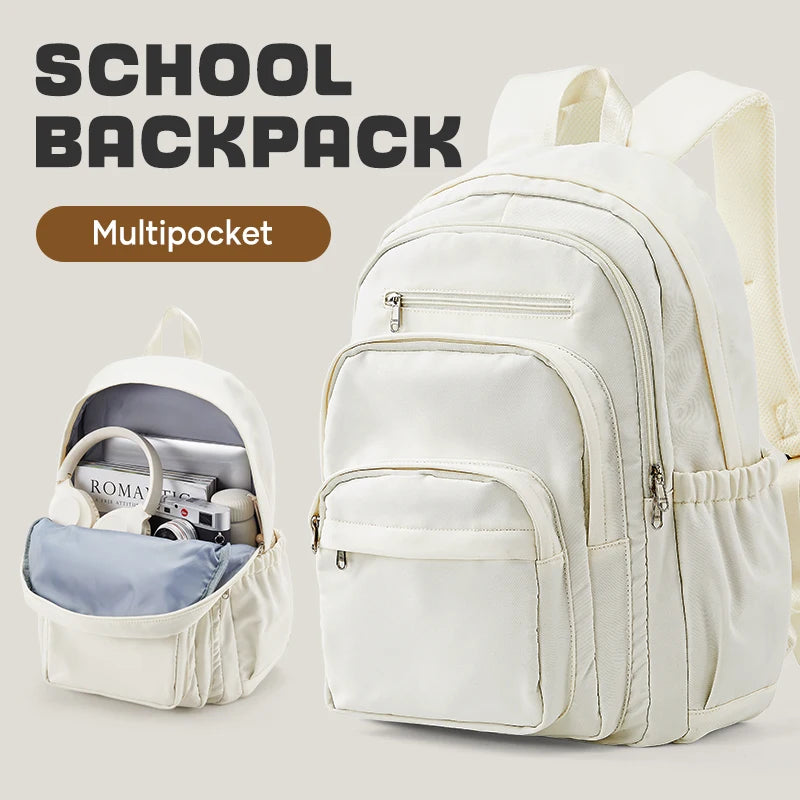 Mochila Escolar para Niñas y Adolescentes con Múltiples Bolsillos