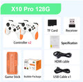 Nuevo X10 PRO Game Stick con 128 GB y más de 50000 Juegos Retro, Consola de Juegos Portátil para TV con Controles Inalámbricos, Salida de Video HD, Regalo
