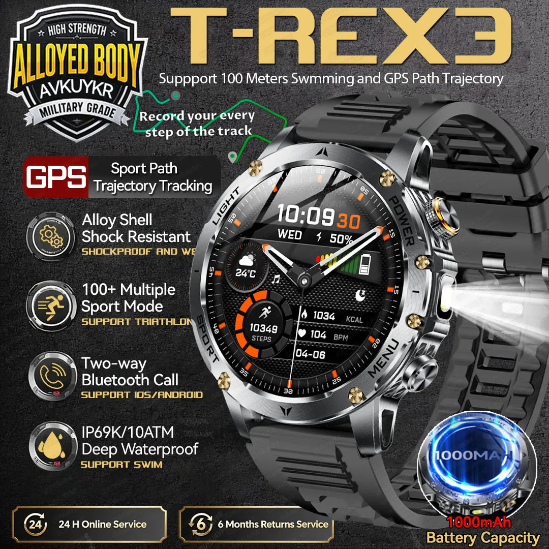 Reloj Inteligente T-REX3 con GPS y Batería 1000mAh