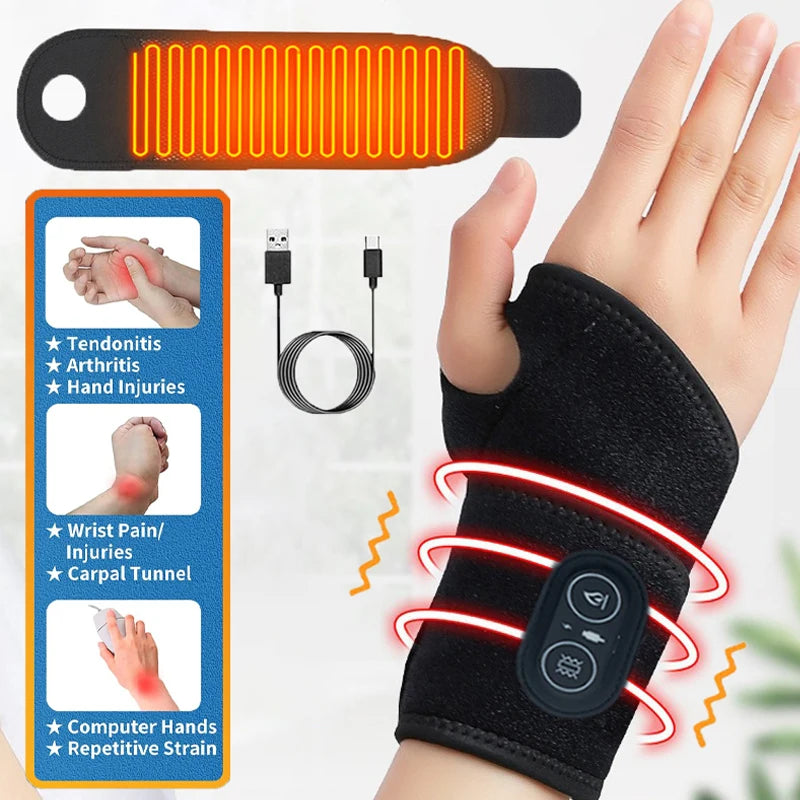 Masajeador de Muñeca Eléctrico con Calefacción - Protector 3 Niveles