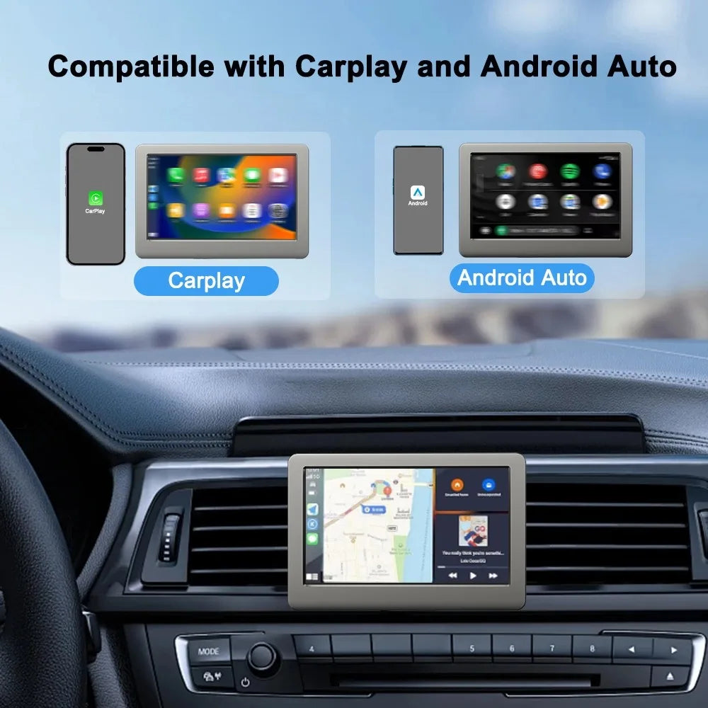 Radio de Auto 4.3 Pulgadas CarPlay y Android Auto Inalámbrico DYBO