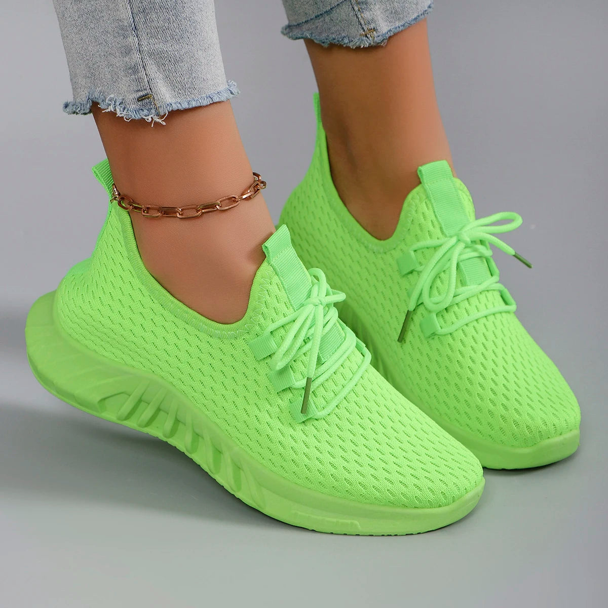 Zapatillas deportivas de malla transpirable para mujer