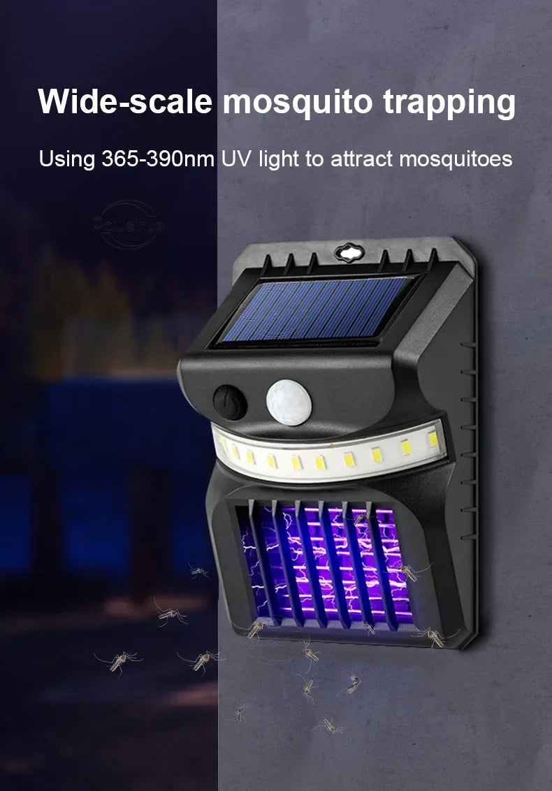 Lámpara Solar Matamosquitos 2 en 1 para Jardín
