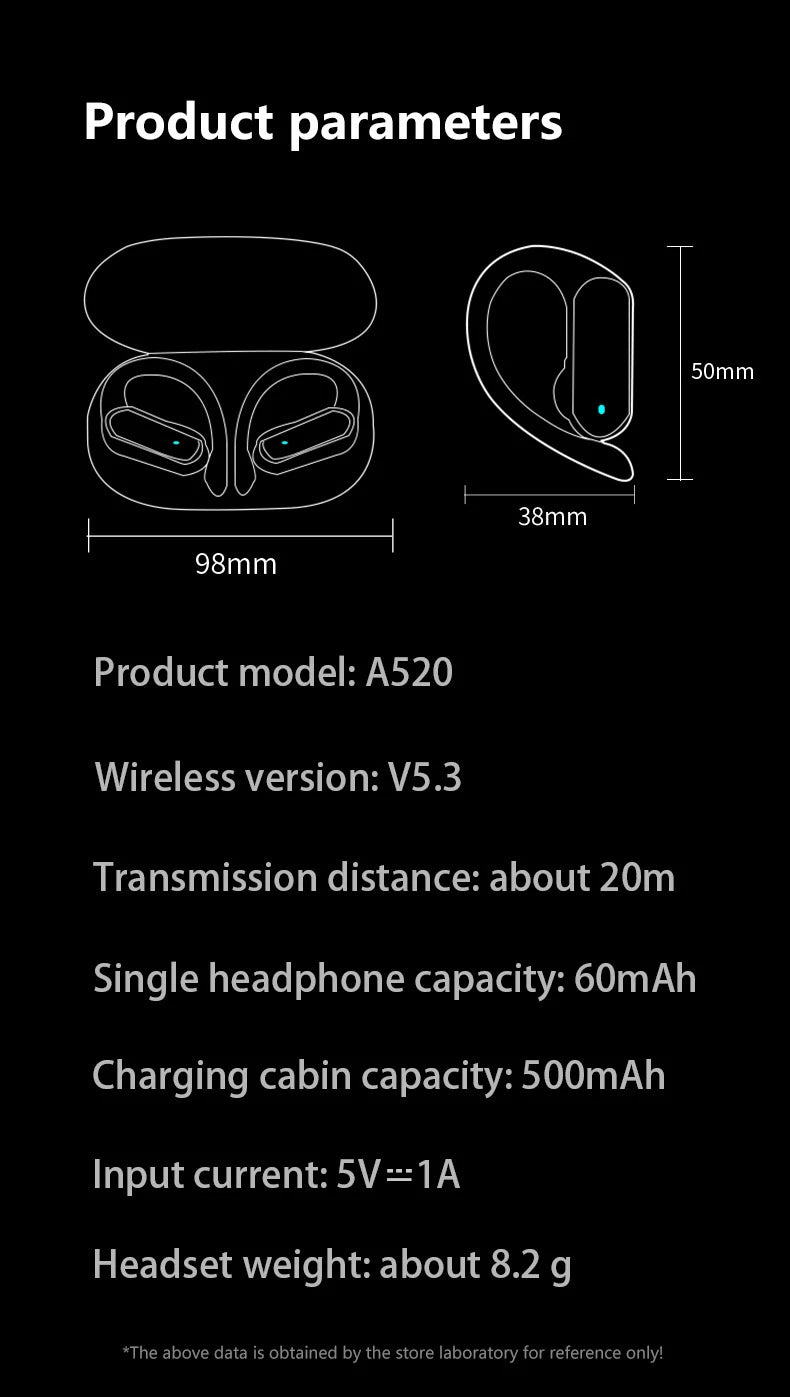MZYMI Auriculares Bluetooth 5.3 Pantalla Digital