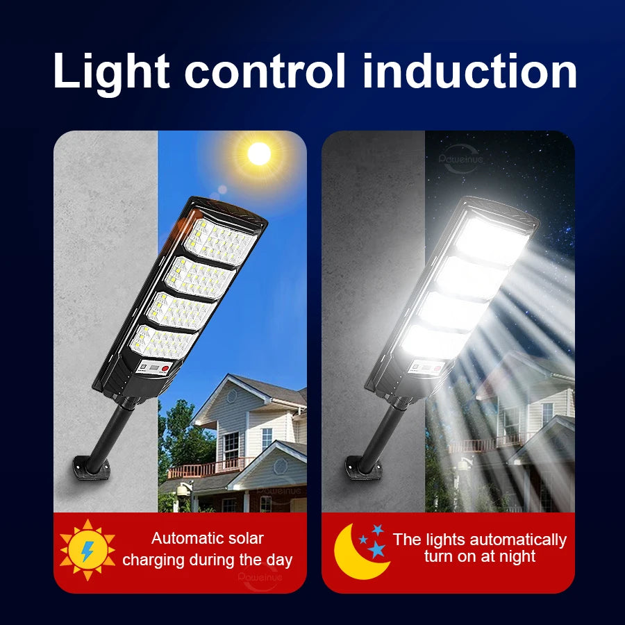 Lámpara Solar LED Exterior Súper Brillante con Sensor de Movimiento IP67