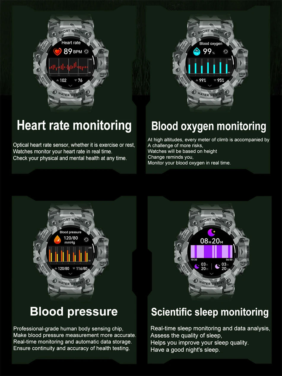 Reloj Inteligente Militar 100+ Deportes IP68