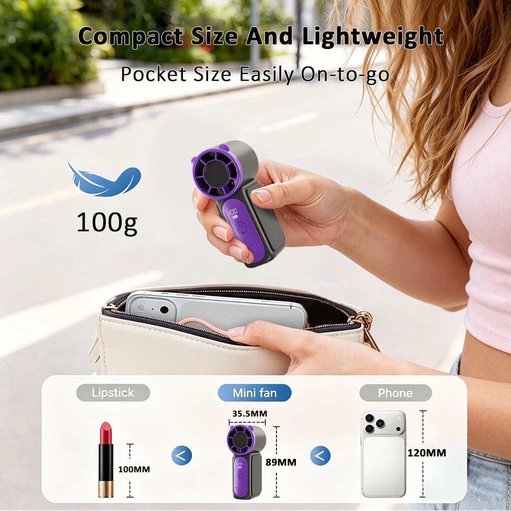Mini Ventilador Portátil de Mano USB para Exteriores