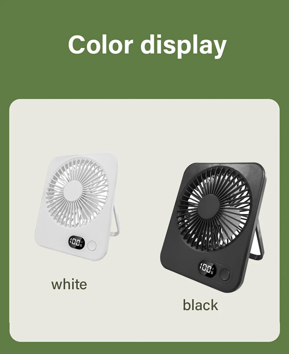 Mini Ventilador de Escritorio USB Recargable Silencioso